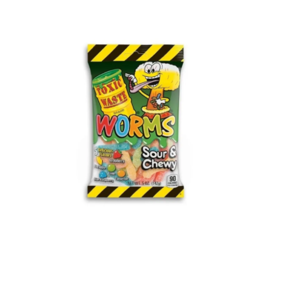 Toxic Waste Sour & Chewy Worms 142gr