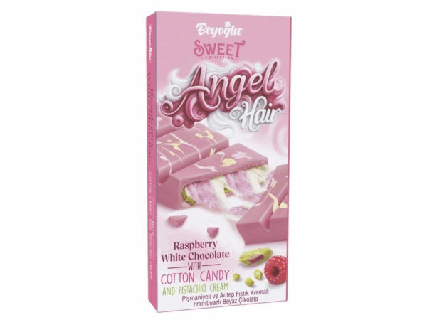 Beyoglu White Chocolate Angel Hair Dubai Raspberry & Pistachio 185gr