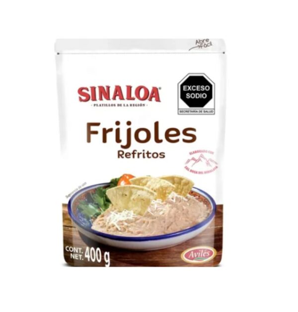Aviles Frijoles Bayos Refritos With Pink Himalayan Salt 400g