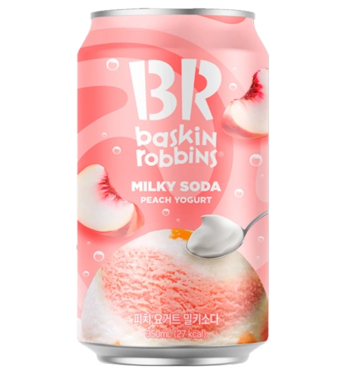Baskin Robbins Peach Yogurt Sparkling Drink 350ml