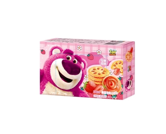 Binqi & Disney Lotso Strawberry Sadwich Biscuit 168g