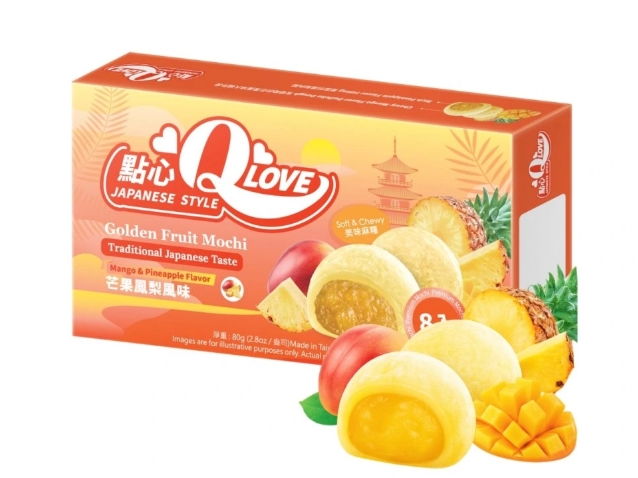 Qlove Golden Fruit Premium Filling Mini Mochi 80g