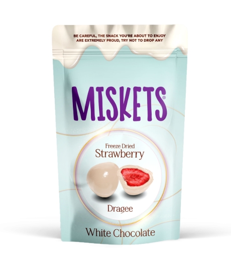 Miskets White Chocolate Coated Freeze Dried Strawberry 80g