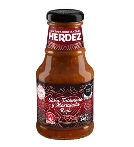 Herdez Salsa Tatemada y Martajada Roja 240g