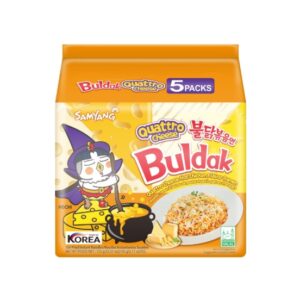 Buldak Quattro Cheese Hot Chicken Noodle 145g 5 pack